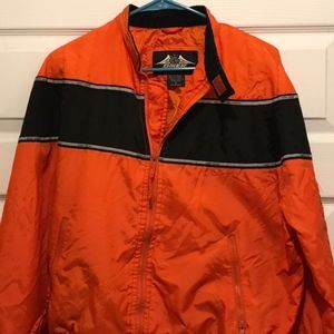 BD Biker Jacket in orange and black.  Size M